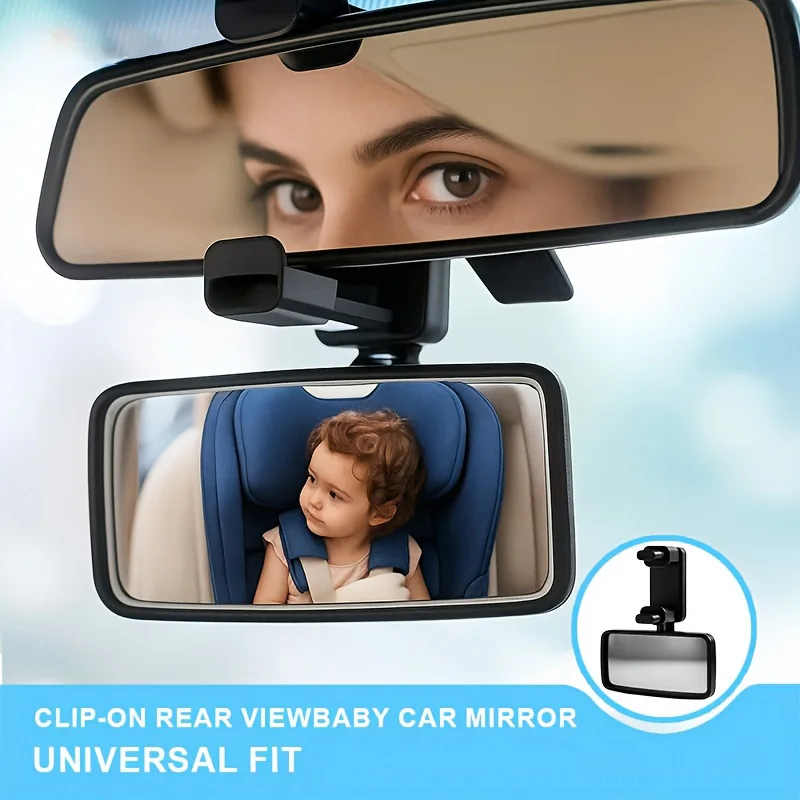 Car Auxiliary Mirror Car Baby Observing Mirror Rearview Baby Mirror 360-Degree Rotation Safe Driving Auto Interior Accessories