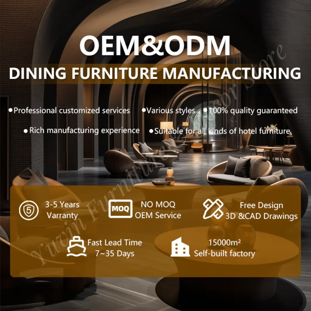 Modern Style Hotel Cafe bar Restaurant Dining Table and Chair Set Commercial Dining Table Customized