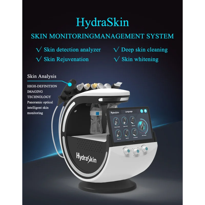 الموجات فوق الصوتية العناية بالبشرة العلاج بالتبريد آلة اللوازم الطبية الجليد الأزرق مرآة سحرية محلل الجلد الأكسجين المائية آلة الوجه #1