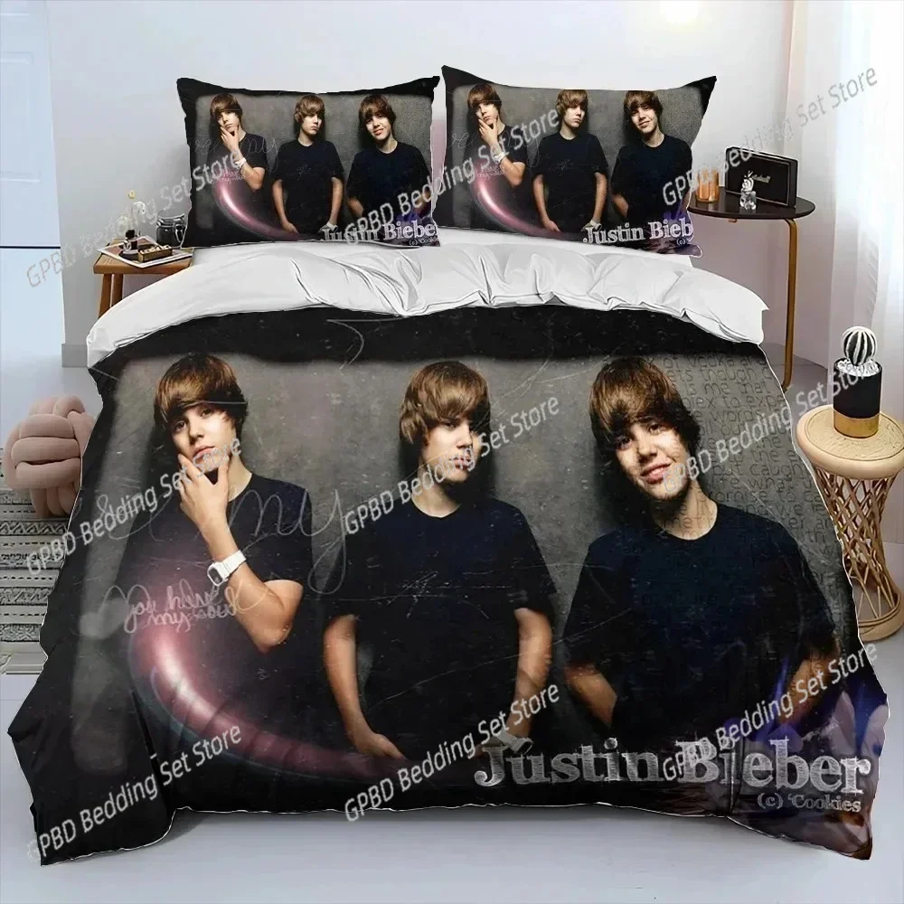 

Popular Singe Justin Bieber JBiebs Comfortable Duvet Quilt Cover Pillowcase Bedding Set Children Bedroom Decoration Home Textile
