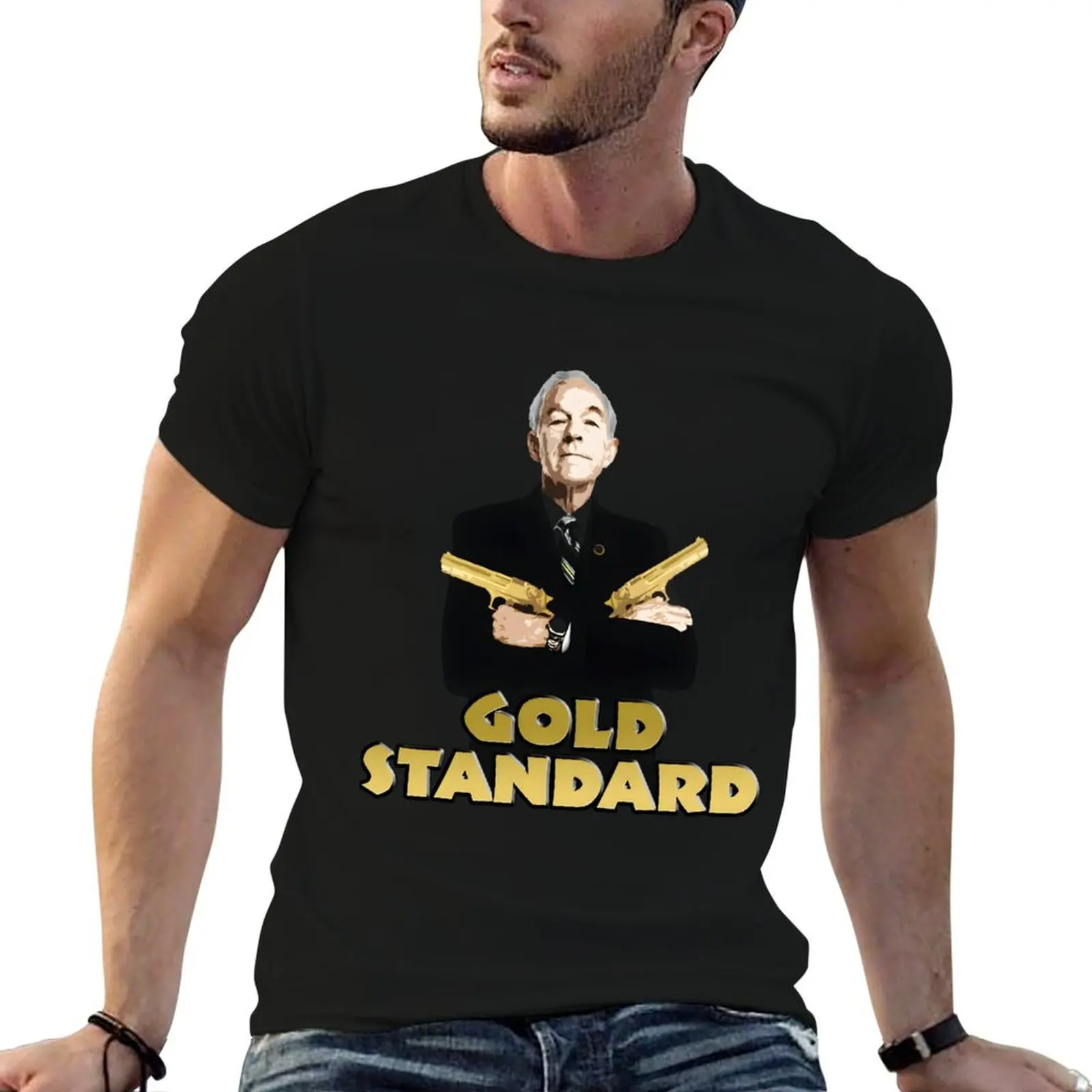 Ron Paul Gold Standard \t \t\t T-Shirt t shirt for man cotton tshirt 100% man t shirts high quality luxury brand T-Shirt #4