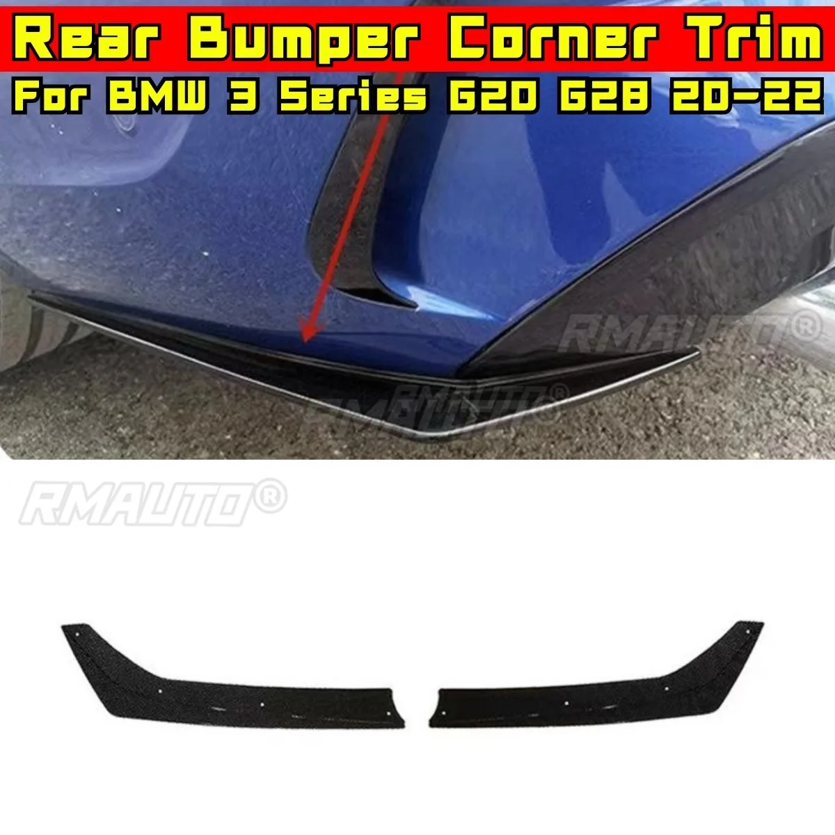 

Задний бампер автомобиля, разделитель губ, комплект кузова для BMW 3 серии G20 G28 2020-2022, защита бампера, угловая накладка, автомобильные аксессуары