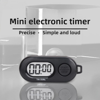 Electronic Clock Keychain Stop Watch Ports Small Stop Timer Keychain LCD Screen Digital Clock Lightweight Countdown Accessories