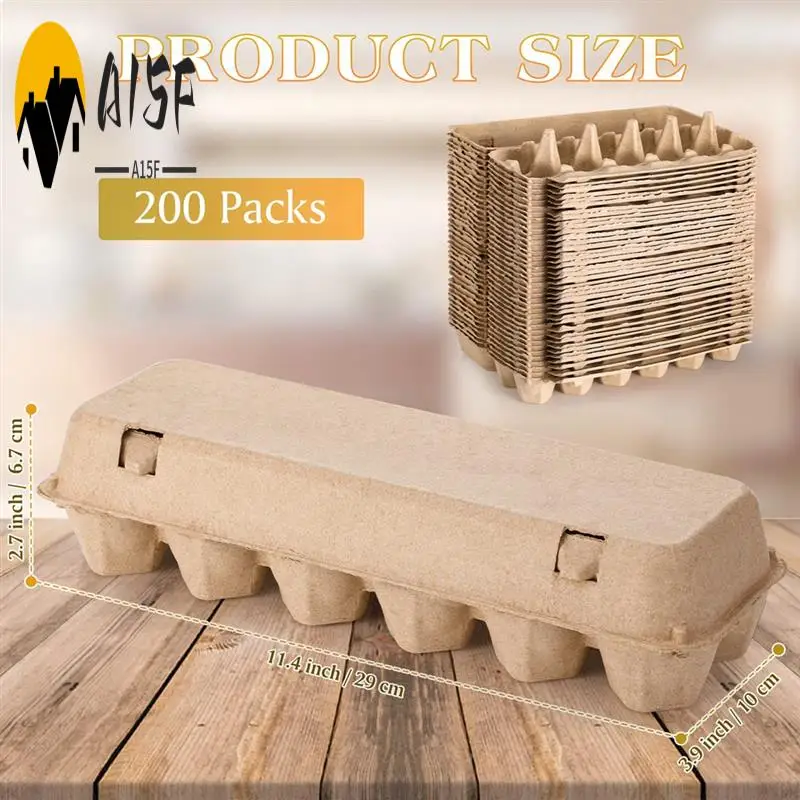

A15F-20PCS Cardboard Egg Cartons Blank Paper Pulp Egg Cartons One Dozen Egg Cartons Container Empty Egg Tray Pulp Egg Holder