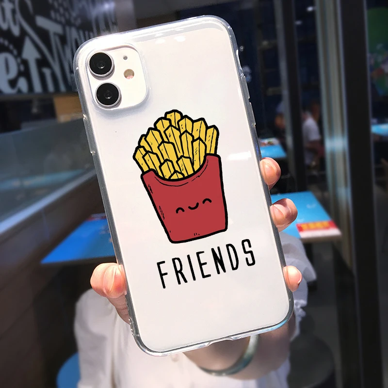 Best Friends Phone Case For iPhone 16 15 14 13 12 11 Pro XS MAX 7 XR 8 7 Plus Clear Cover Fundas