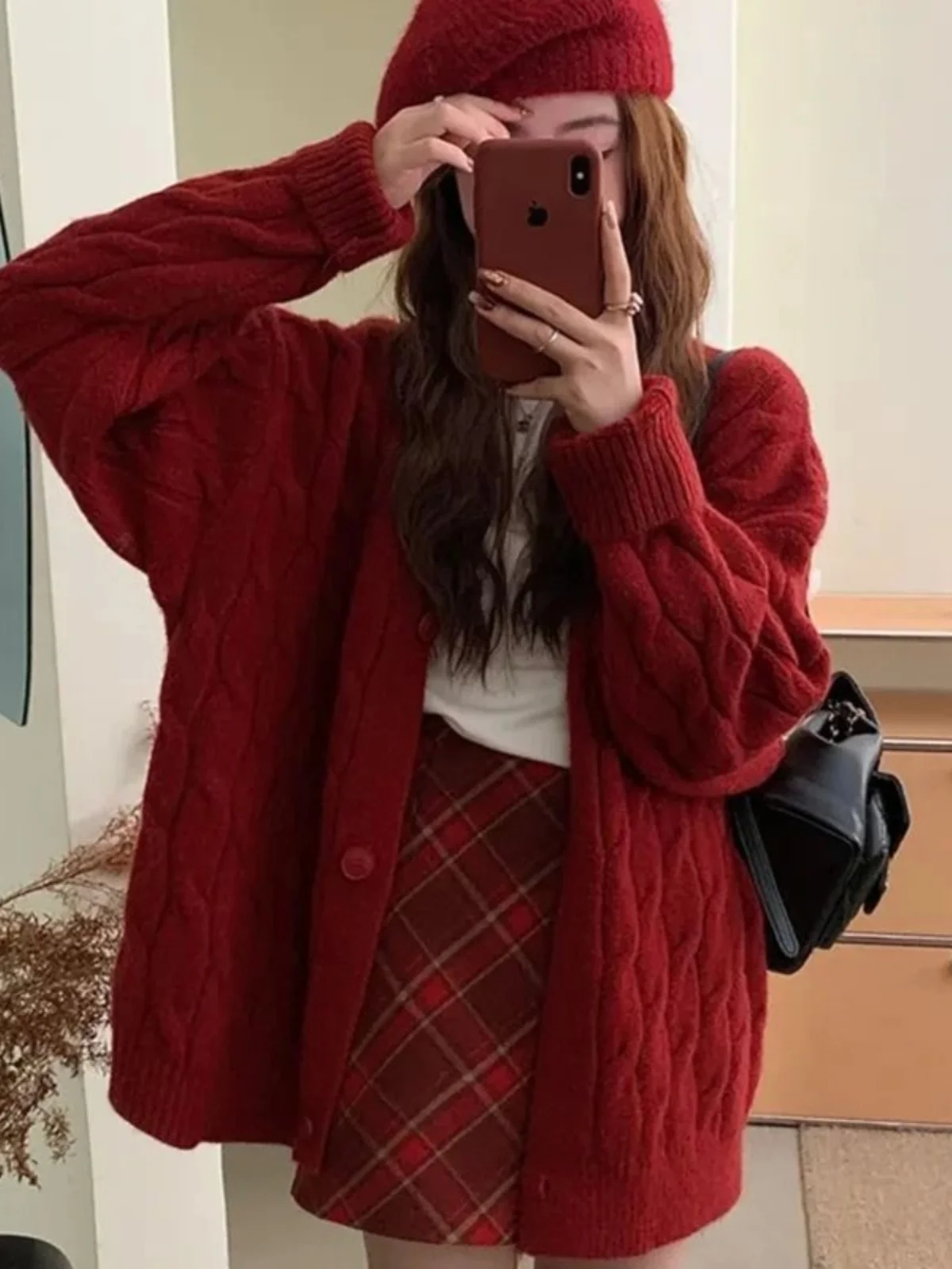 

Свободный кардиган-свитер с V-образным вырезом, однотонный, удлиненный, повседневный, женский, вязаный, осенний, модный