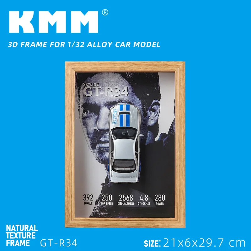 1:32 سبيكة معدنية سيارة رياضية نموذج إطار الصورة نسخة ثلاثية الأبعاد سباق السيارات مركبة معلقة اللوحة جمع لعبة أطفال هدية الديكور