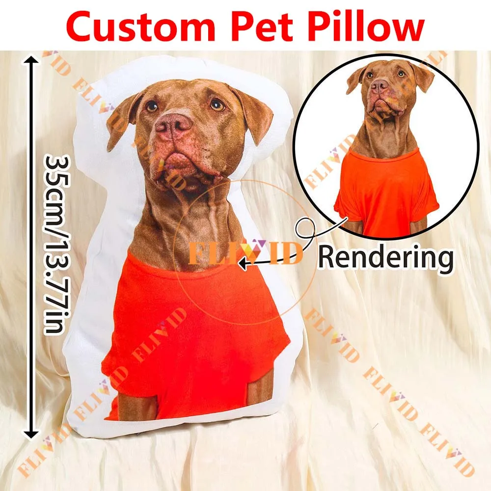 

Custom 3D Pet Dog Pillow,Customized Cat Animal Throw Pillows,Personalized Cushion,Hot Birthday Gift,Pet Loss Memorial Gift