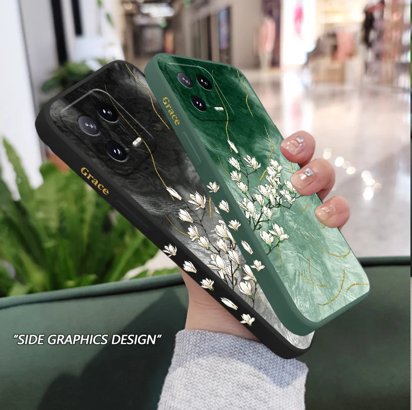 Tinsel Flower Phone Case For Xiaomi Mi 15 14 13 13T 12 12X 12T 12S 11 11T Ultra 10 10T 9 9T 9SE Pro Lite Liquid Silicone Cover