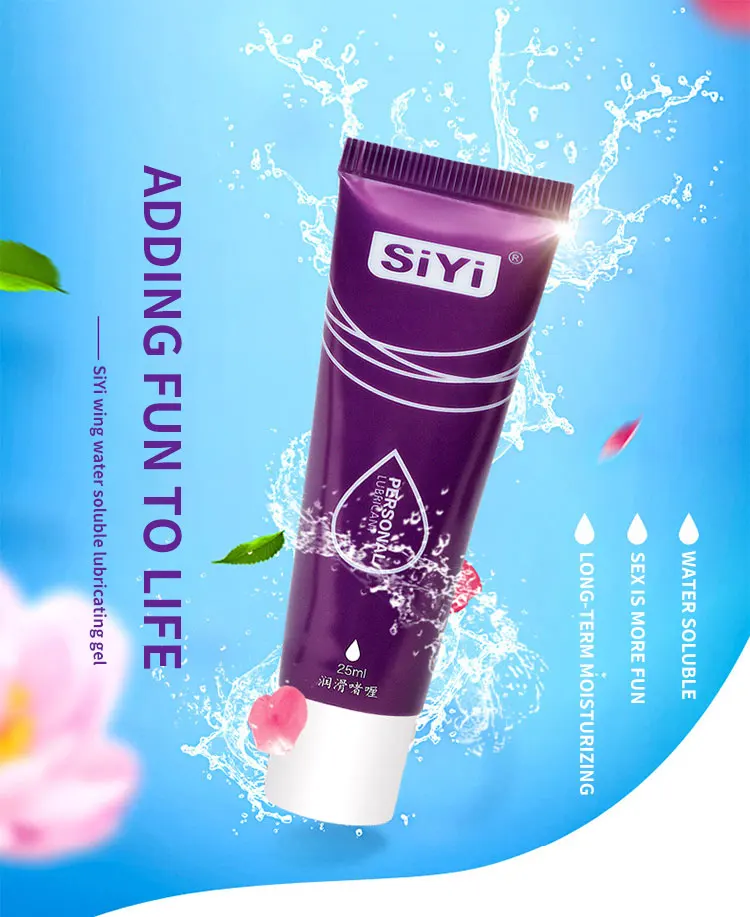 Lubricante a base de agua para sexo Gay, Gel para sexo Oral, vaginal y Anal, fácil de limpiar, 25ML