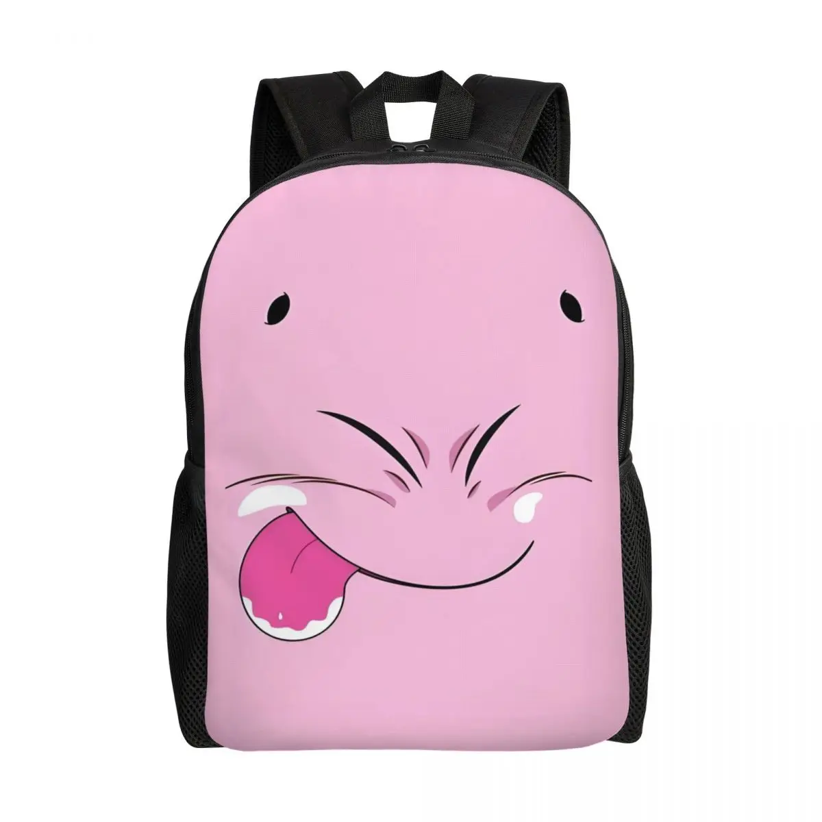 Benutzerdefinierte lustige Anime Majin Buues Rucksäcke für Damen und Herren, College-Schule, Studenten-Büchertasche, passend für 15-Zoll-Laptoptaschen
