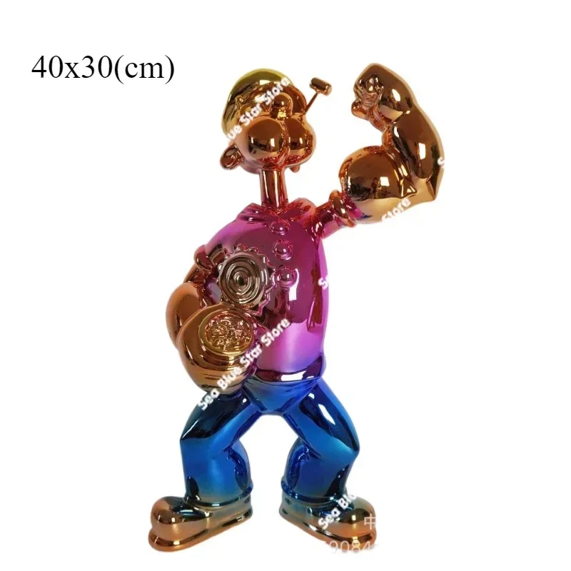 Hot Selling Sculpture Popeye Crafts Cartoon Jewelry Entrance TV Cabinet Creative Home Furnishing Company Ornament Gifts