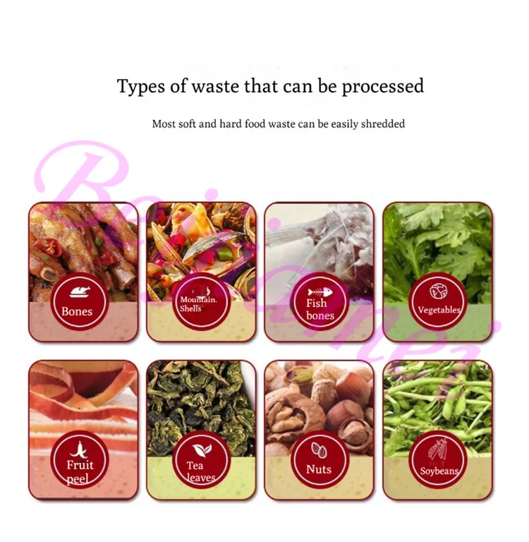 Измельчитель пищевых отходов, кухонная дробилка для мусора, измельчитель, трехступенчатая шлифовка
