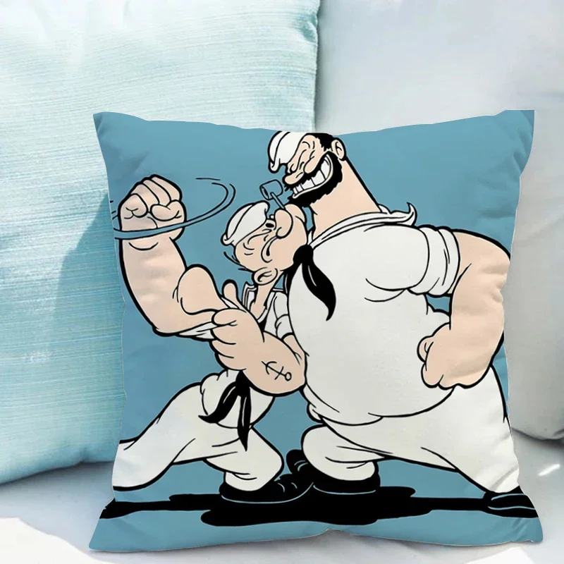 Pillowcase for Living Room P-popeye the Sailor Cushions peach skin Printing Pillowcases Bed of Modern Sofa  Cushion