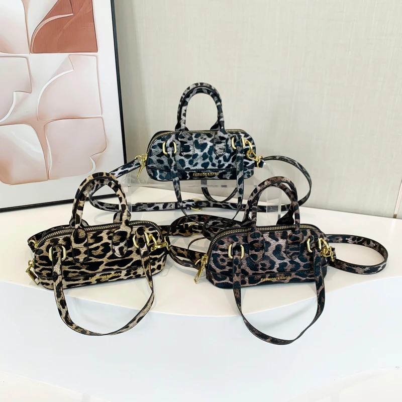 Leopard Print Crossbody Bag for Youth Women Fashion Designer Luxury Handbags Female Party Pu Leather Shoulder Bags Sac Luxe 2024