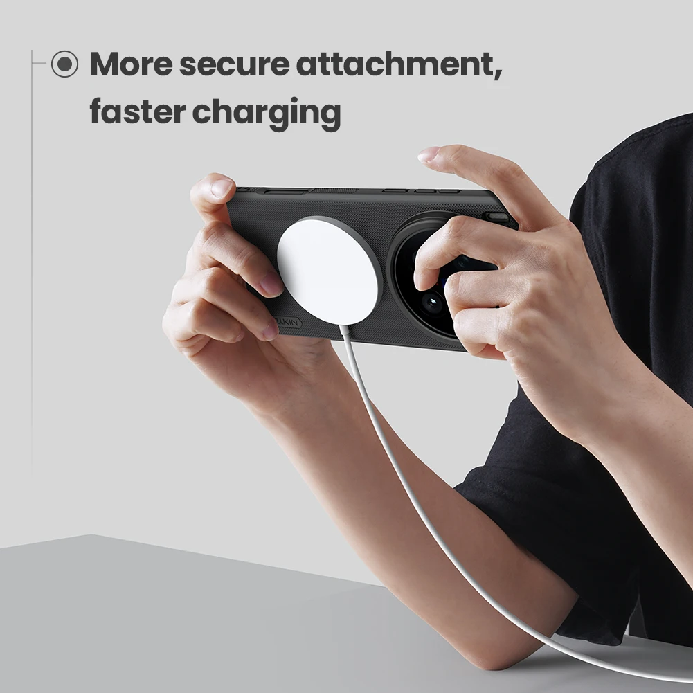 

Nillkin For Vivo X200 Ultra 5G Case Magnetic Ultra-Thin Super Frosted Shield Pro Soft Edge Magsafe Back Cover Protection