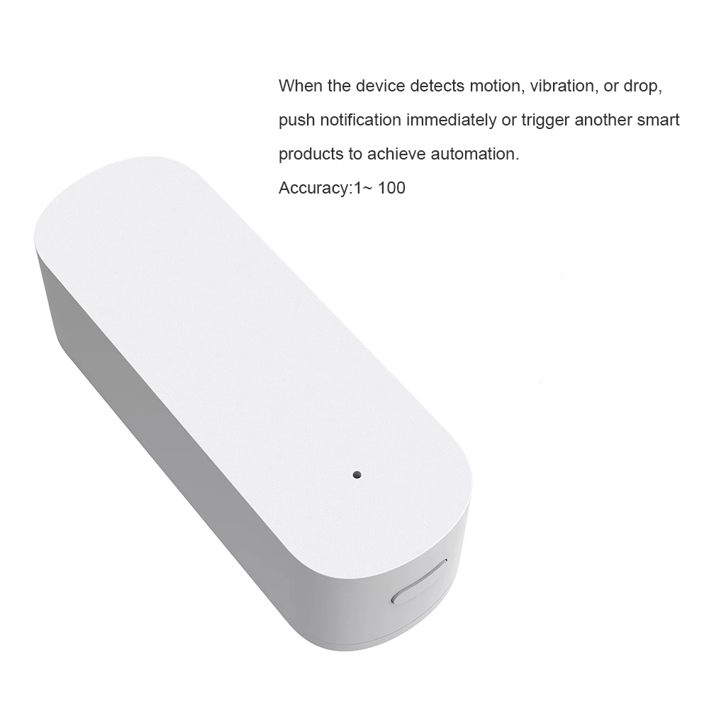 Tuya Zigbee Inteligente Sensor De Vibração, Alarme Inteligente De Detecção, Home Security System Via Tuya Smart Life, Monitoramento Em Tempo Real