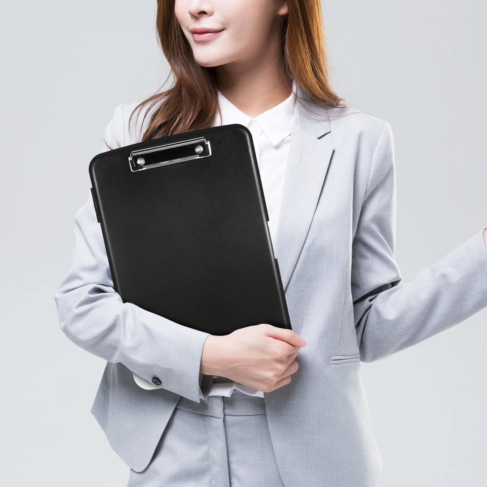 

A4 Document File Box PP Plastic 360x250x30mm Large Capacity Storage Clipboard Binder Office Supplies Portable Folder