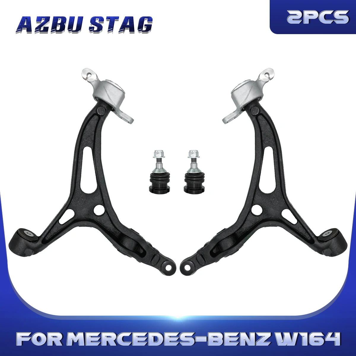 

AzbuStag 2Pcs Front Lower Control Arm Ball Joint Suspension Kit for MERCEDES-BENZ W164 W251 GL320 ML350 ML450 2006 2007-2012