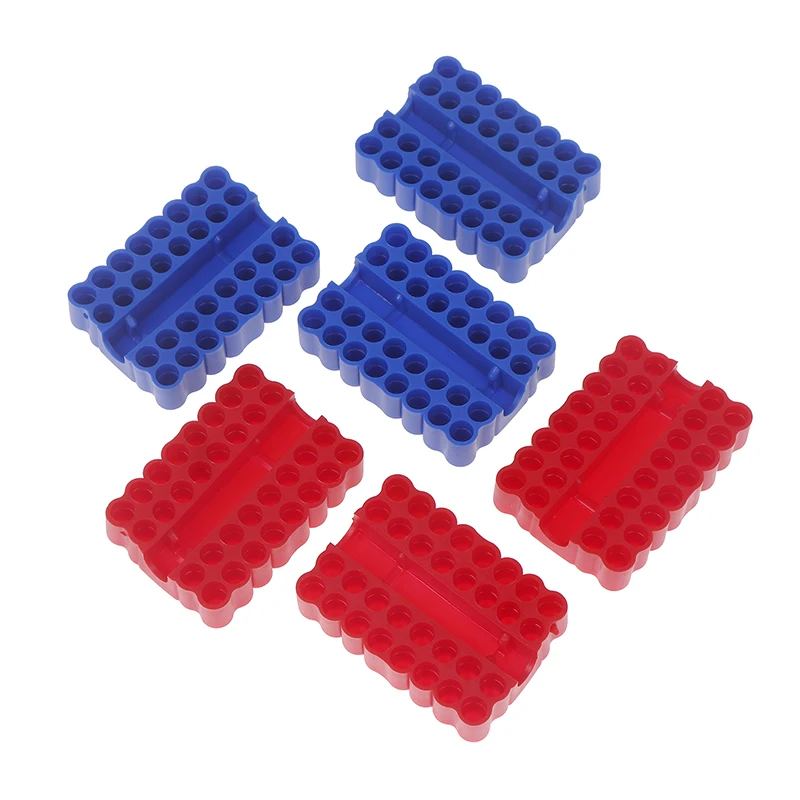 

2x Bit Holder with 32 Holes, Hex Shank Organiser for 6.35MM Shank Storage Box, Screwdriver Drill Storage