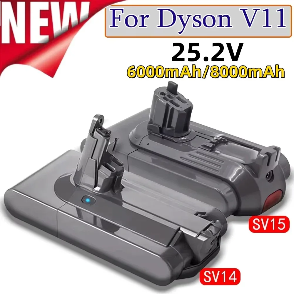 

25.2V 6000mAh/8000mAh Lithium-Ion Battery for Dyson V11 Absolute/SV15/SV14 – LPega Compatible Replacement Battery