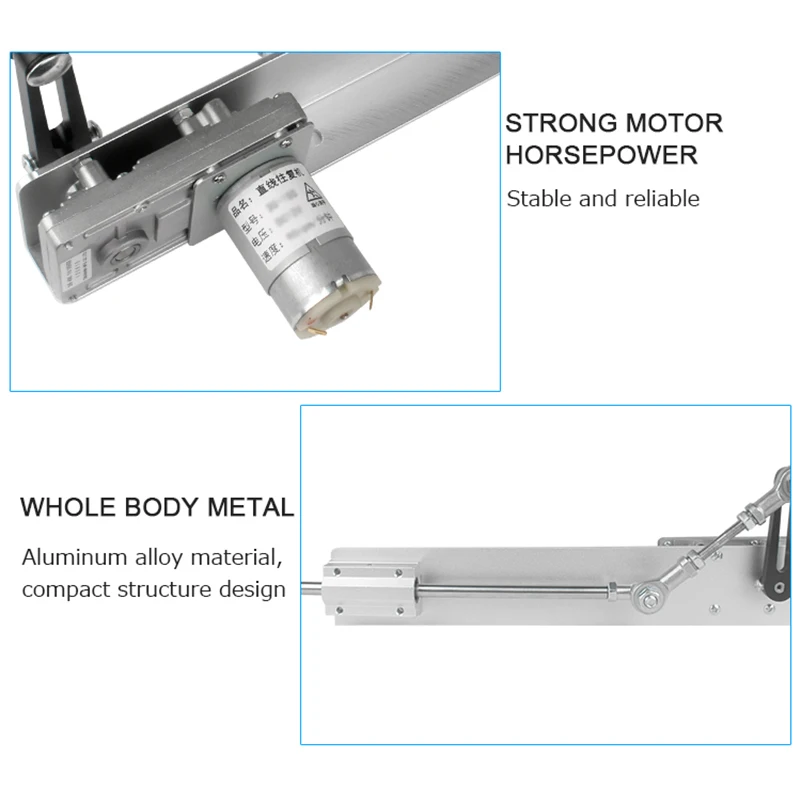 60 مللي متر-200 مللي متر السكتة الدماغية قابل للتعديل تلسكوبي الخطي المحرك مع قوس 3XLR موصل شفط كأس الطاقة 130 دورة في الدقيقة/230 دورة في الدقيقة 110 فولت-240 فولت