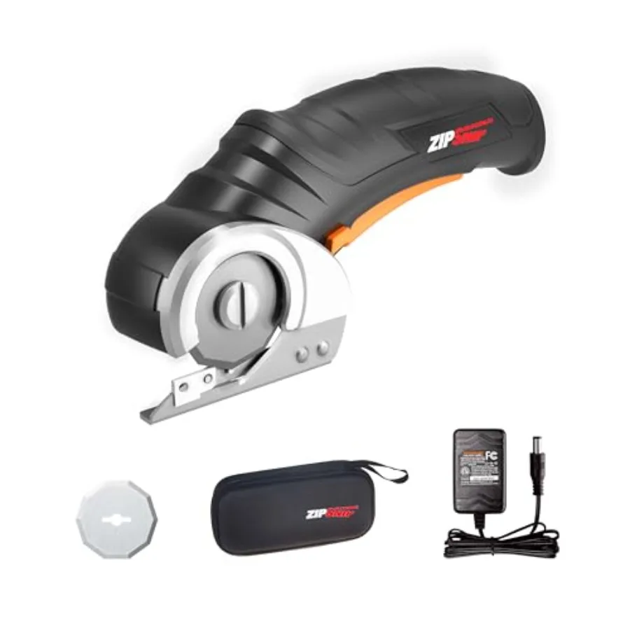 

Zipsnip Cordless Electric Scissors Rechargeable Cardboard Box Cutter 4V Powerful Fabric Scissors with 2 Safety Blades and