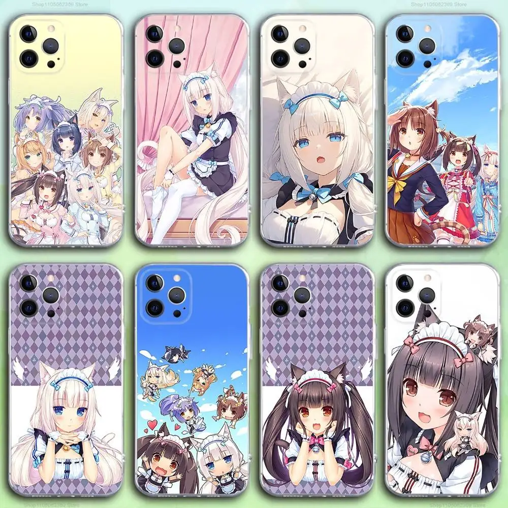 

Game N-Nekopara Phone Case For iPhone 17,16,15,14,13,12,11 Pro,Max,Plus,X,XS,XR,SE4,E Mini Transparent Soft Cover