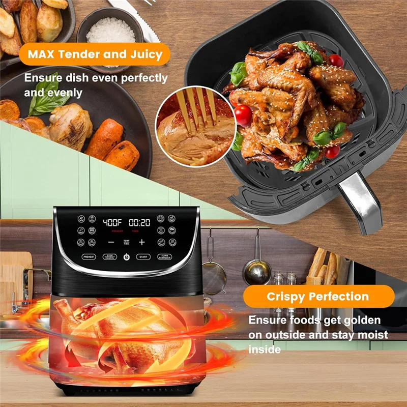 

【Сьогодні только @】Сковорода-гриль для аэрофритюрницы Gourmia GAF716 GAF798 7QT, стойка для запасных частей для аэрофритюрницы с антипригарным покрытием, аксессуары