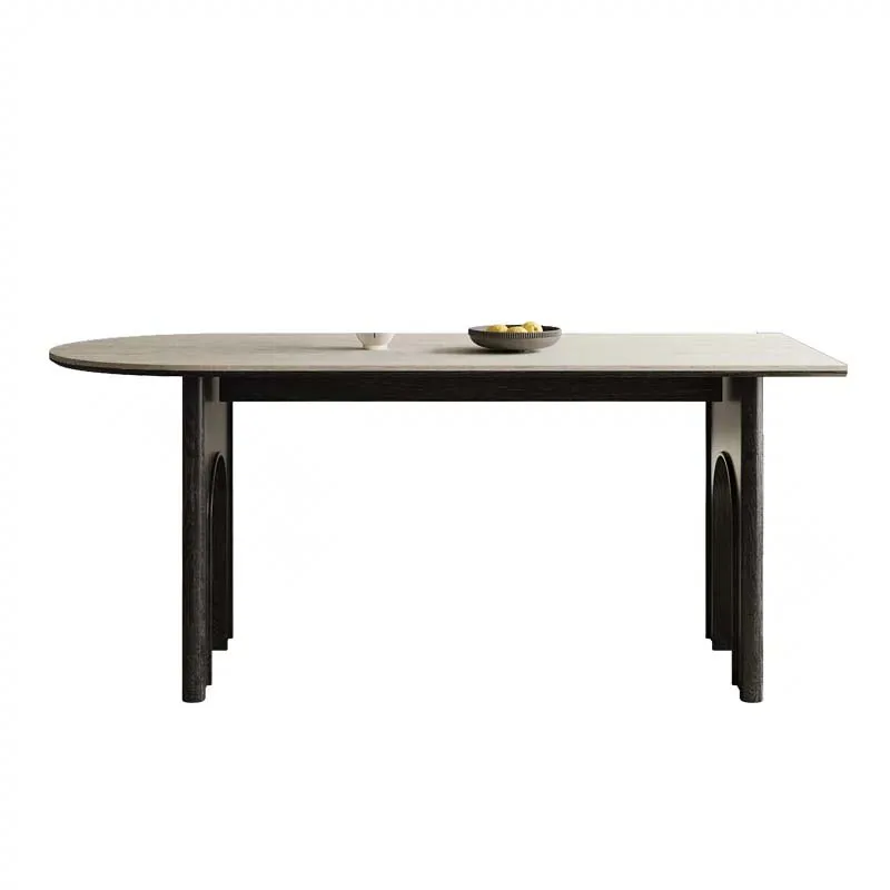 

Luxury Ash Wood Household Solid Wood Dining Table And Chair Set Nordic Rock Plate Solid Dining Room Table And Chairs