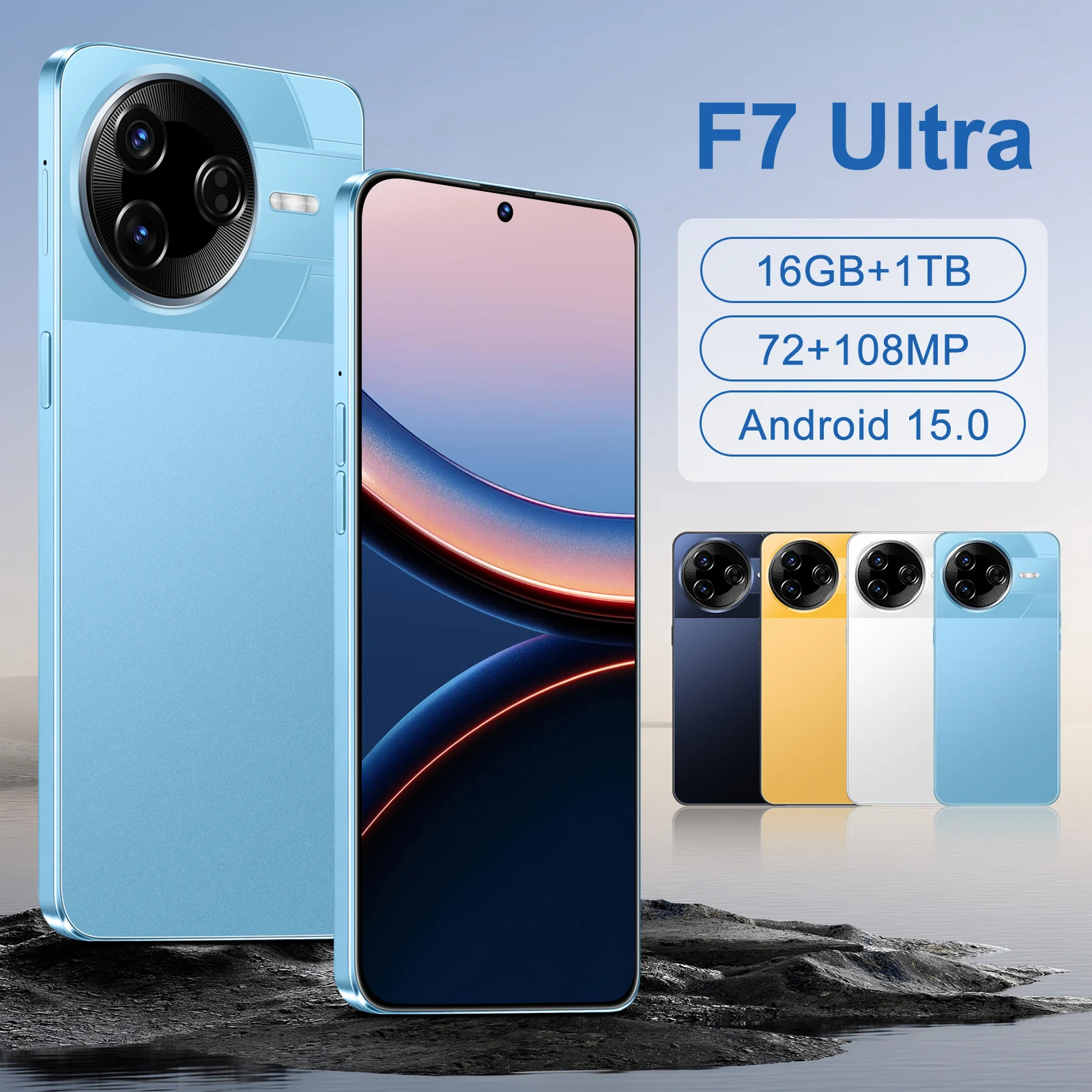 

2025 HOT NEW F7 Ultra Original Smart Dual Card 7800mAh Battery 7.3HD Global Edition Facial Recognition Function