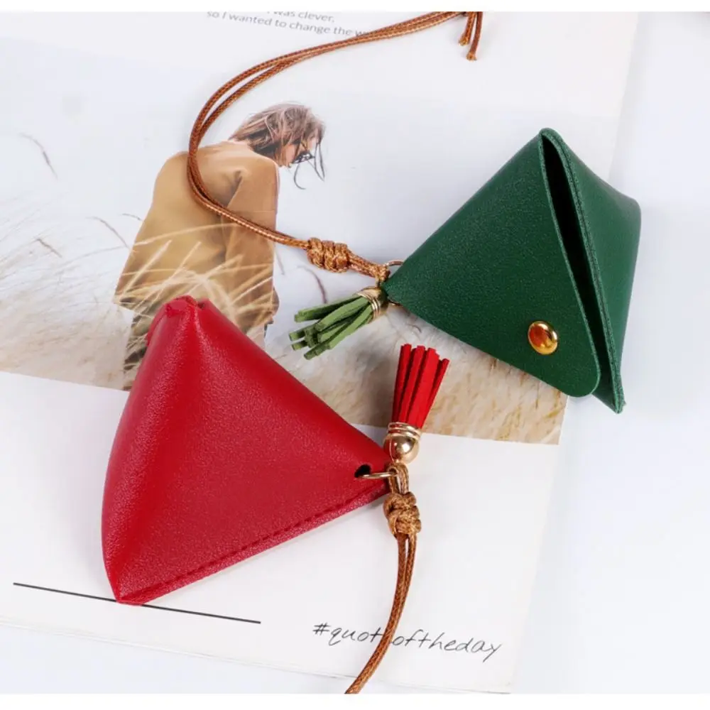 

Bag Dragon Boat Festival Small Item Bag Wedding Women Change Wallet Triangle Storage Bag Lipstick Cosmetic Bag PU Coin Purse