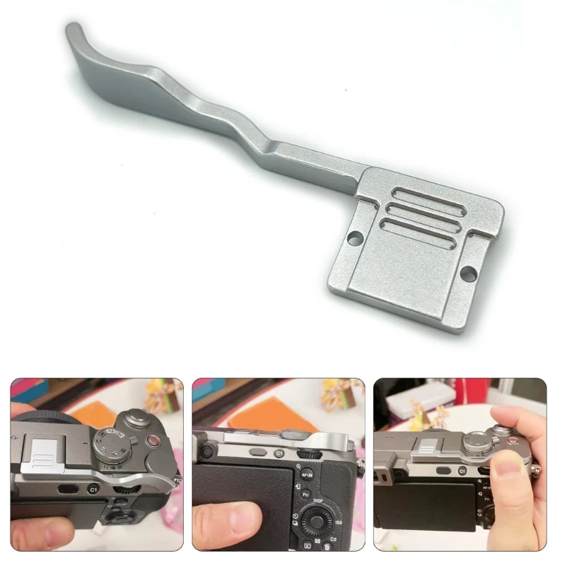 Aluminum Alloy Camera Handle Metal Thumb Up Hot Shoe Hand Grip Enhances Stability for A7C2 A7CR Mirrorless Camera