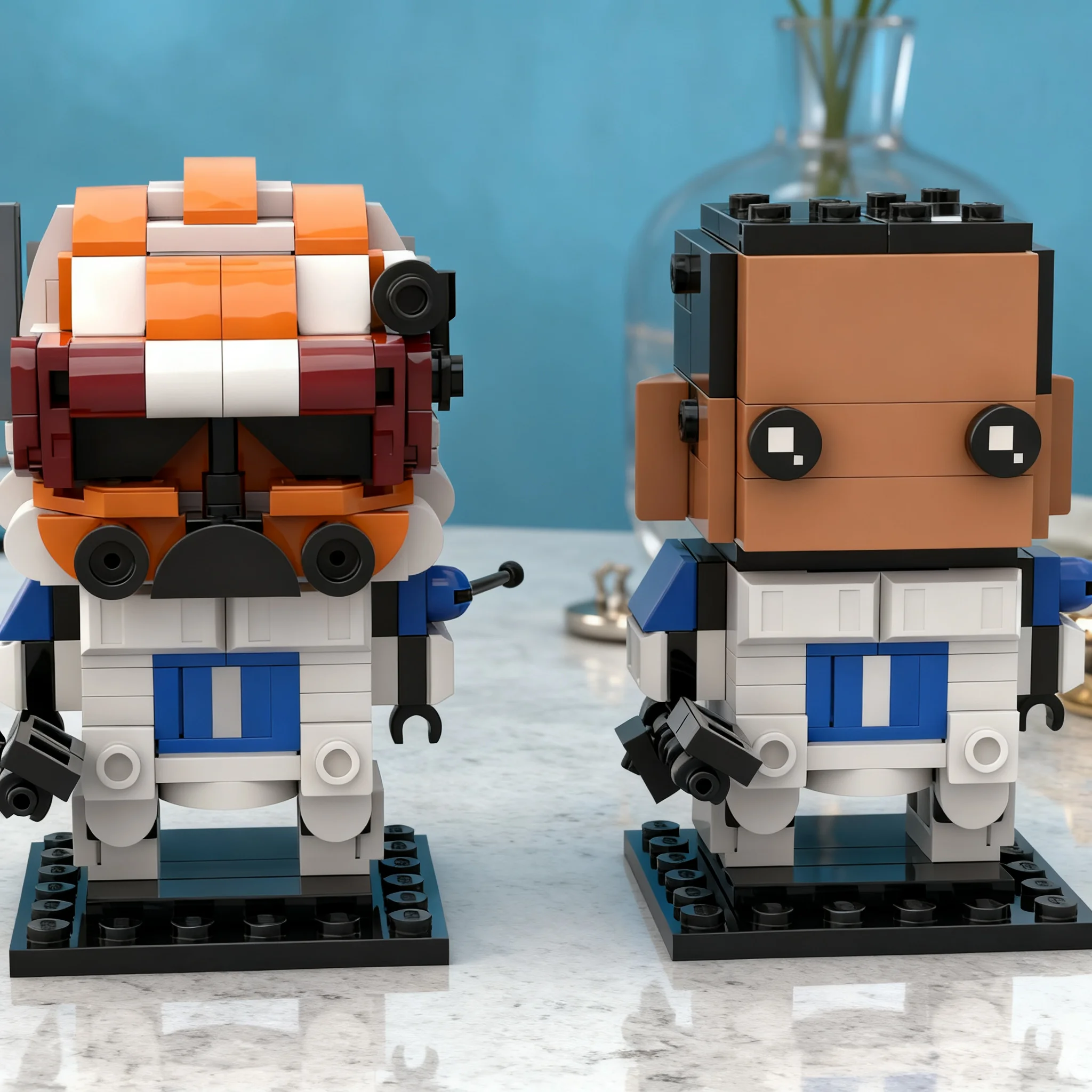 354pcs MOC Captain Vaughn BrickHeadz Star Battle Model Building Blocks Construction Christmas Gifts Toy DIY Birthday Creative
