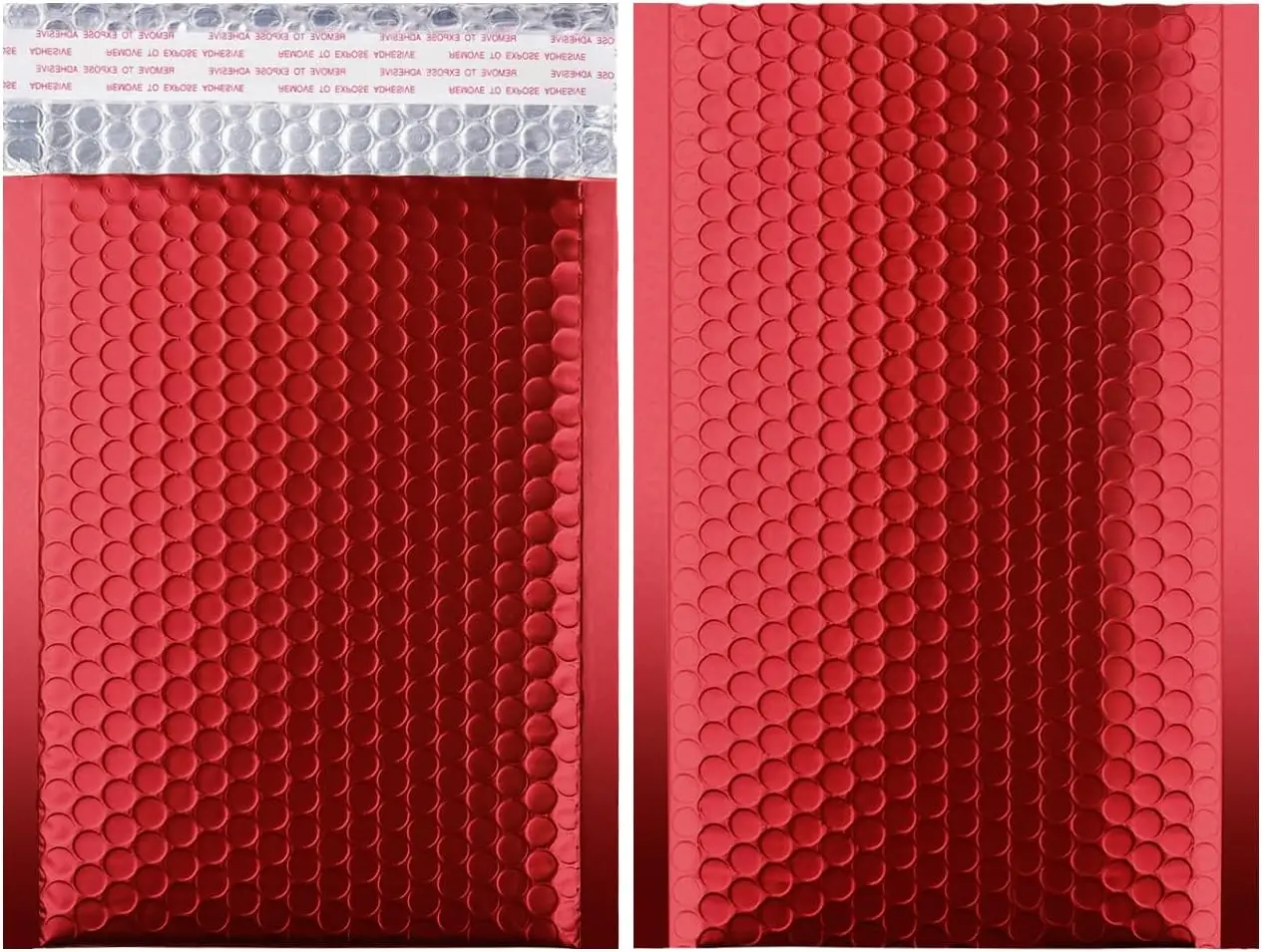

4x8 Inch Metallic Red Bubble Mailers, 25 Pack