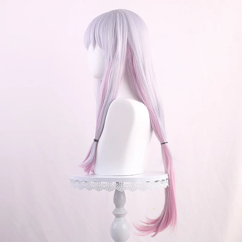 EroManga Sensei Saiguu Izumi Parrucca cosplay sfumata da grigio a rosa Simulazione realistica del cuoio capelluto