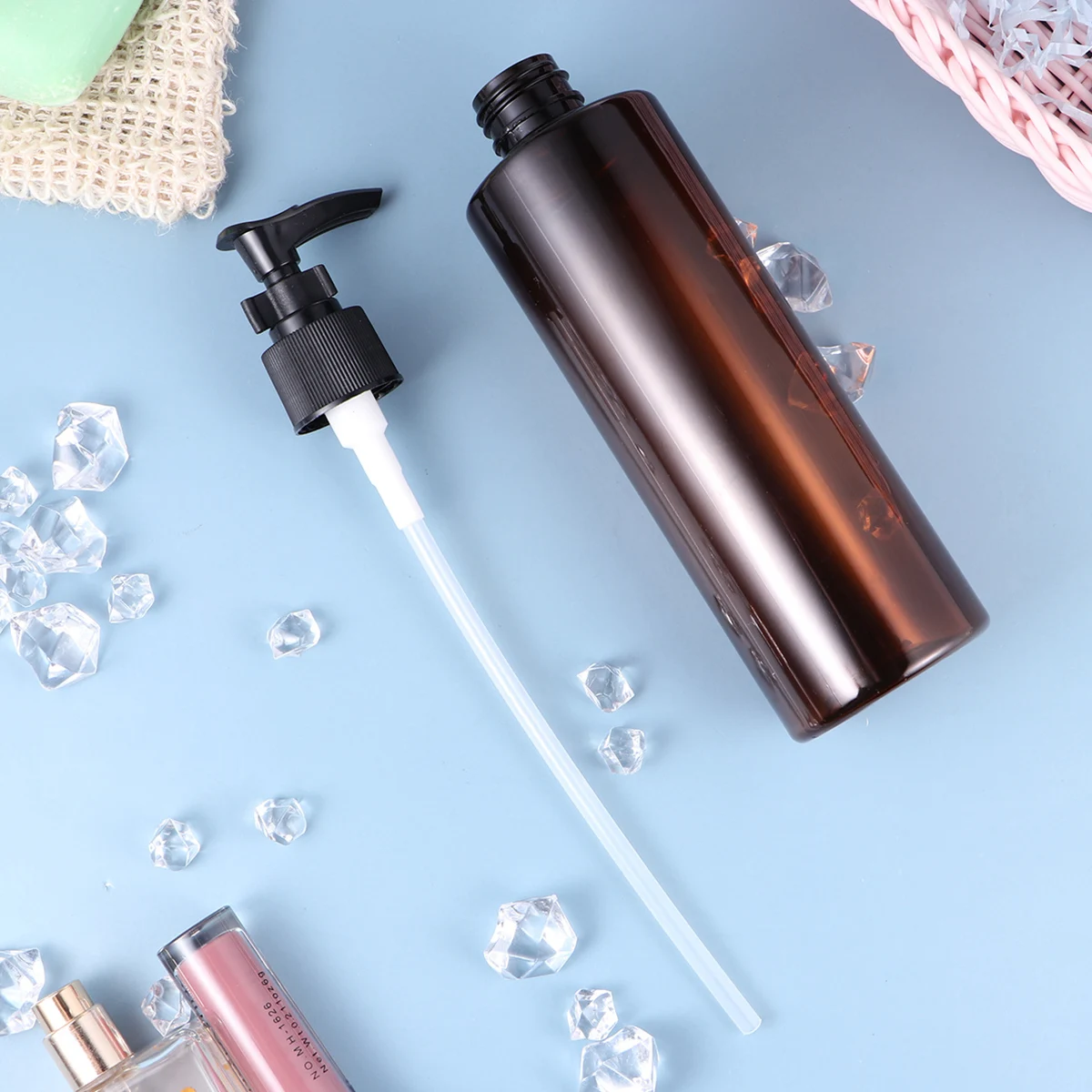 

6Pcs 250Ml Empty Press Pump Bottle Pet Plastic Refillable Container for Travel Accessories Bathroom Body Care Liquid Storage