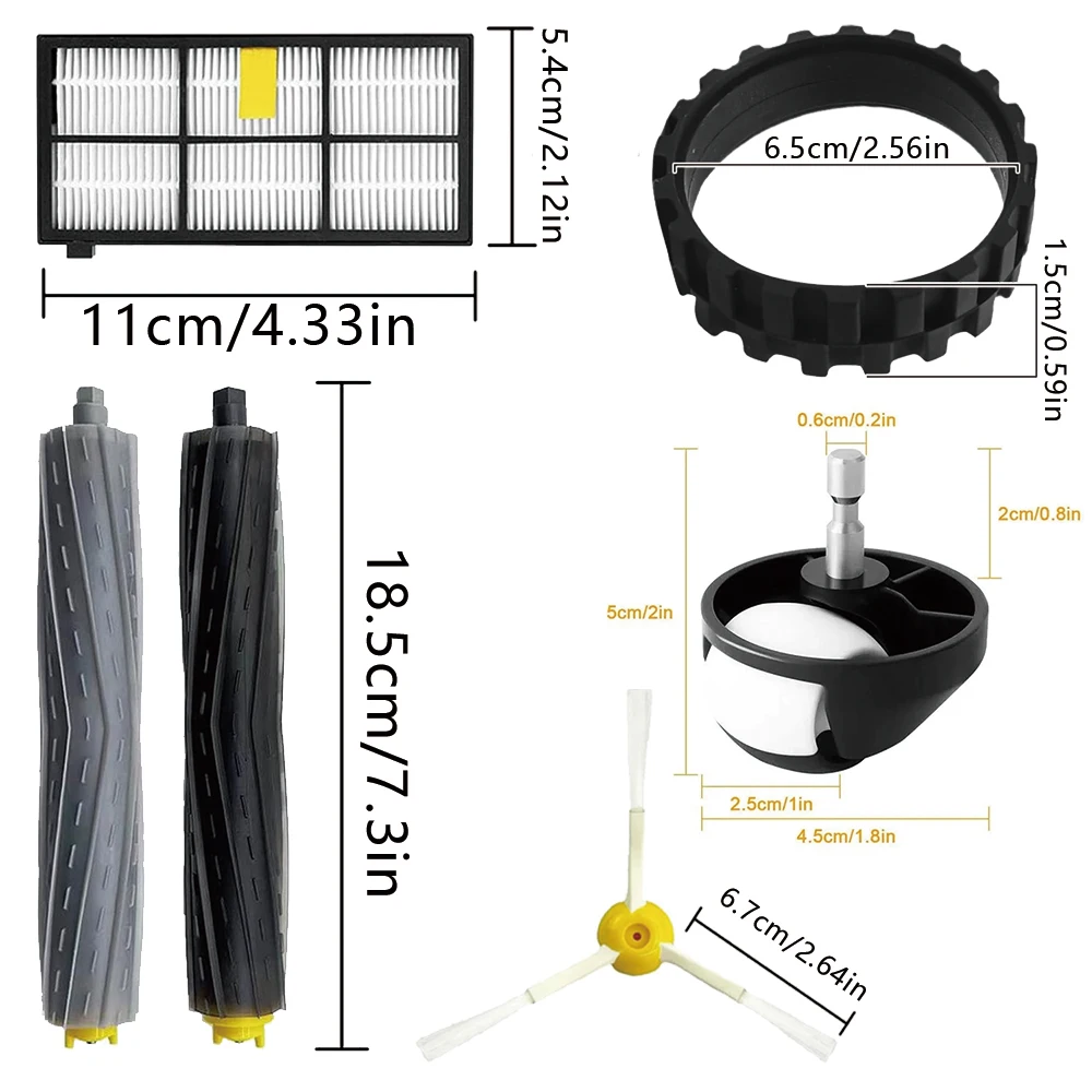 Spare Parts For iRobot Roomba 800 900 Series 860 870 880 890 966 980 etc.Vacuum, Main Side Brush Hepa Filter Wheel Replacement image 2