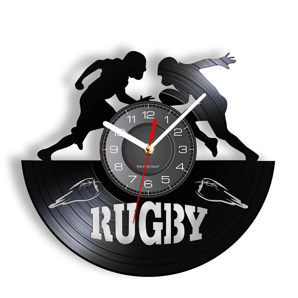 Physical League Sports Wall Clock American Football Players Home Wall Decor Modern Design The Football Fans Cool Present Watch