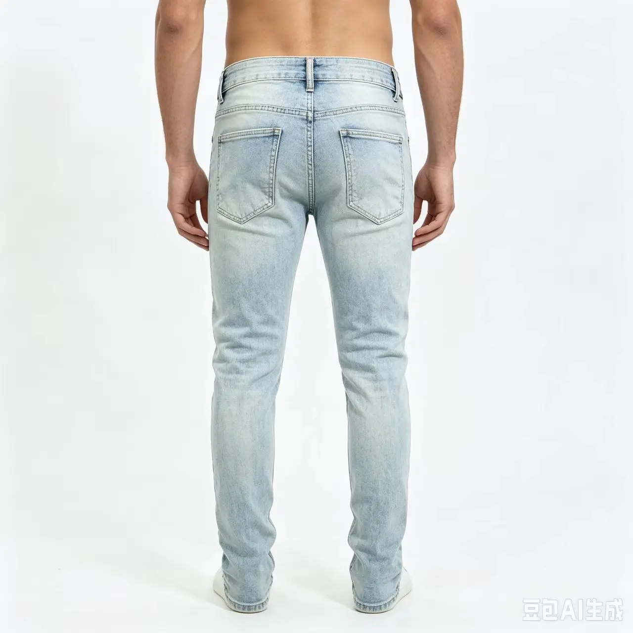 hombreDesigner fashion new men's jeans painted elastic slim fit light blue jeans designer hip-hop brand pants Y2K
