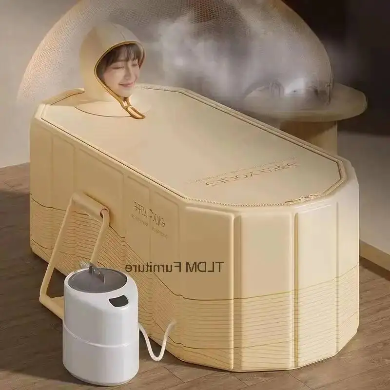

Folding Modern Temperature Bath Nordic Adult Smart Sweat Ice Portable Barrel Bathtubs Home Constant Steaming Bath Barrel Hot Tub