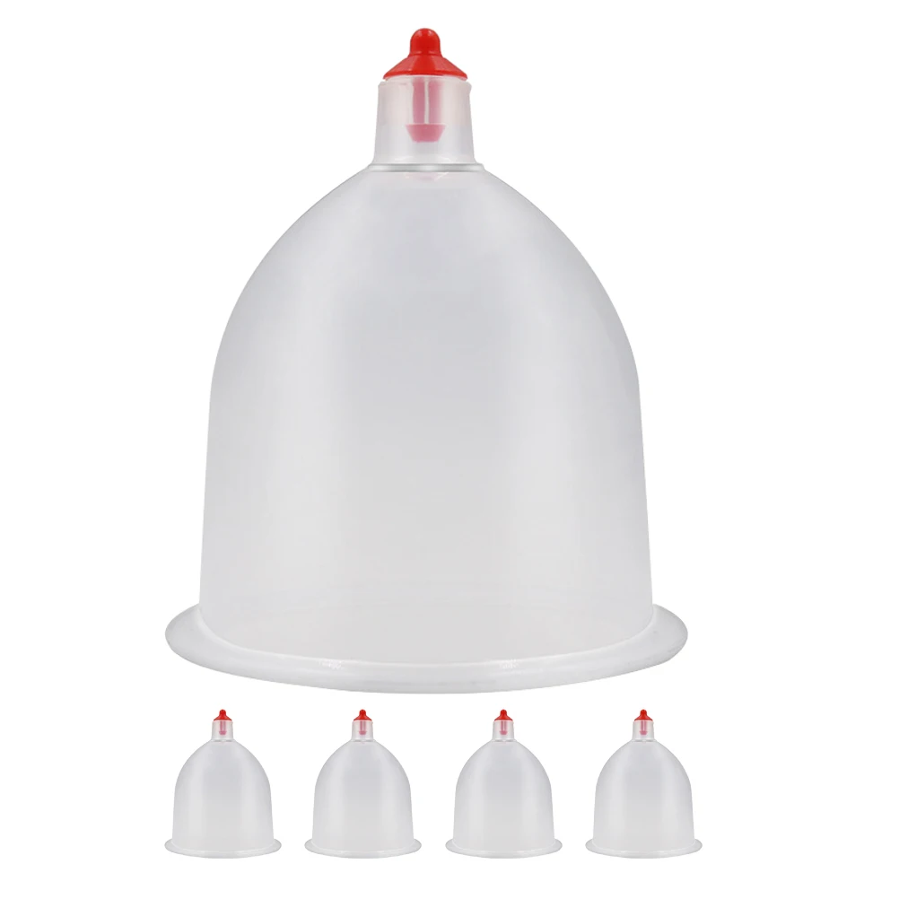 

5pcs Portable Plastic Cupping Cups Household Massage Tool Vacuum Suction Cup For Body Use Adsorption Therapy Set