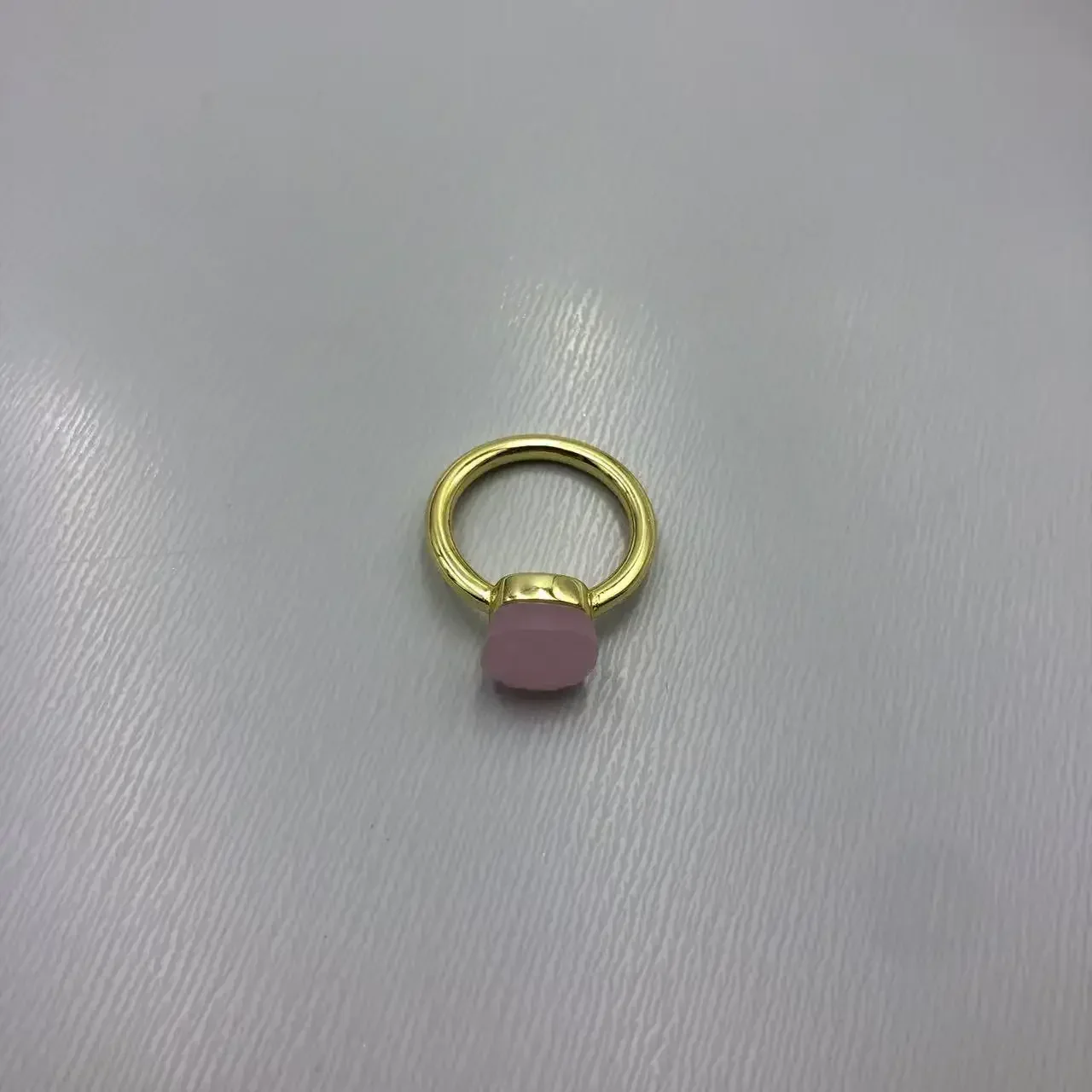 Spanish Original S925 Silver Plated Gold Ring Round Carved Pendant Inlaid with Crystal Zircon Fashion Flashing Exquisite Gift