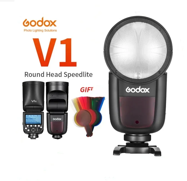 

Godox V1 Speedlight V1C V1N V1S V1F V1O V1P TTL HSS 1/8000s Li-ion Battery Speedlite Flash for Canon Nikon Sony Fuji Pentax