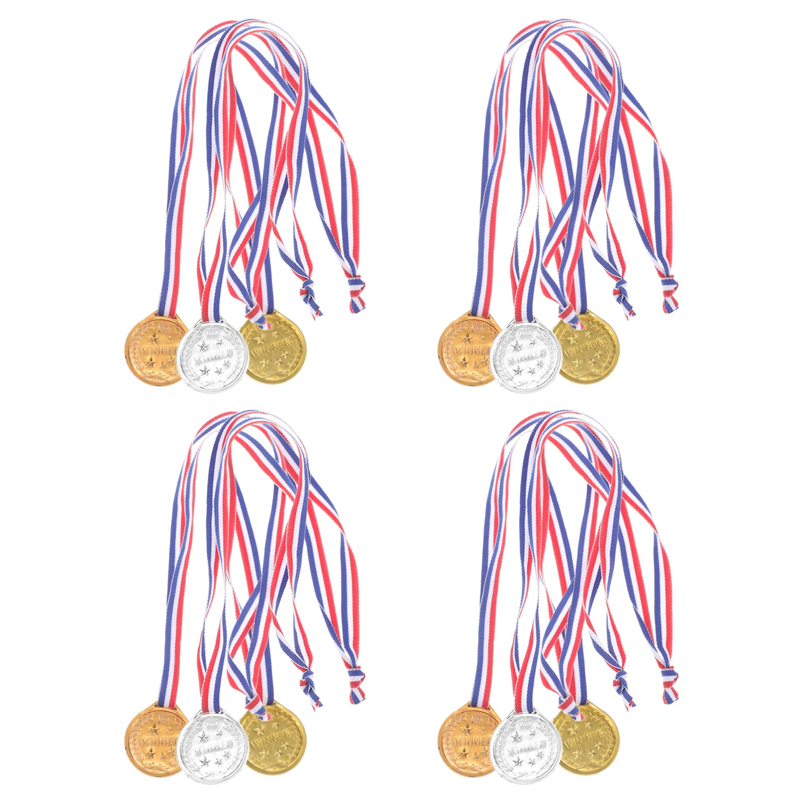 12 Pcs Toy Children's Medal Toys Student Halloween Kids Cloth Football Winner Medals