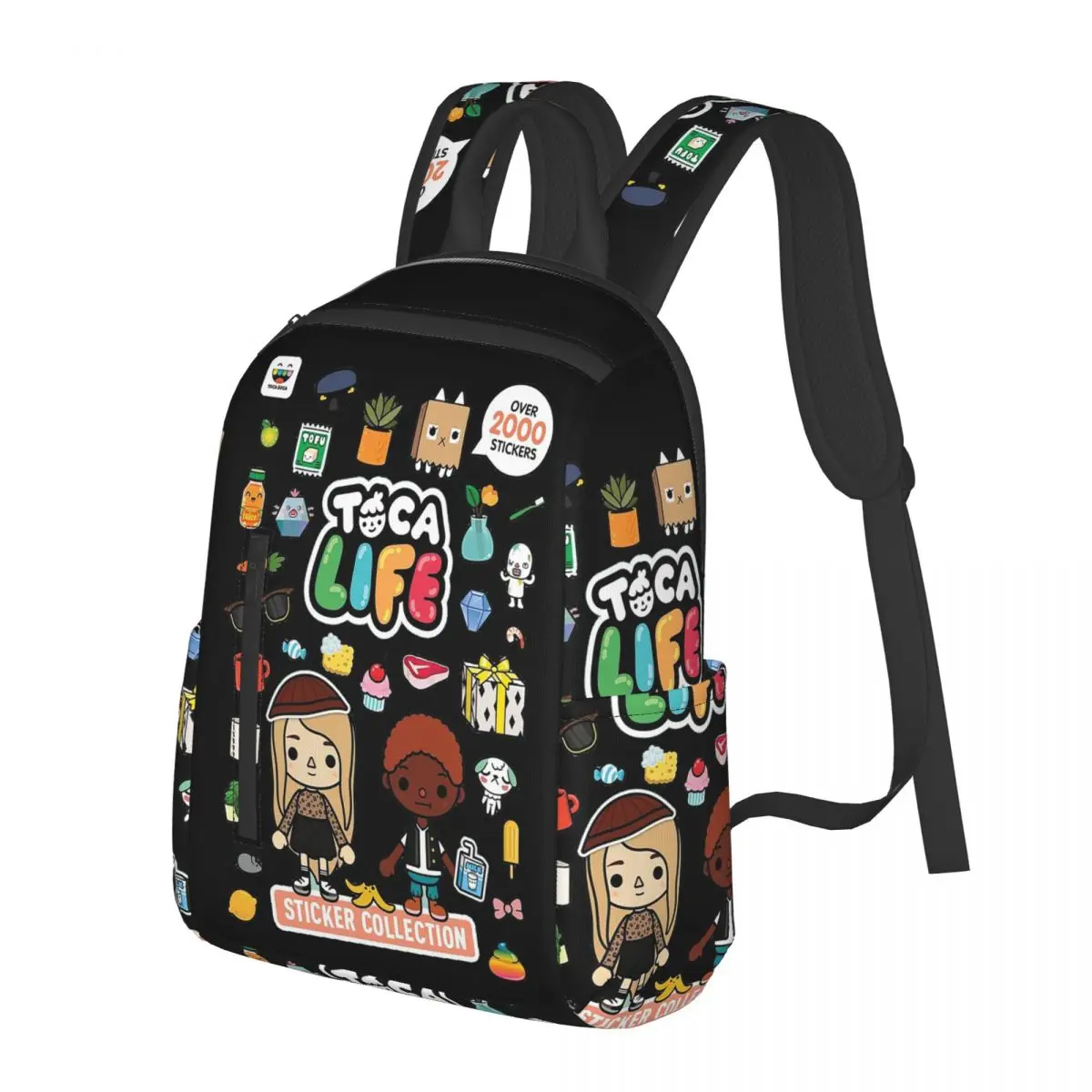 

Toca Life Box Toca Boca Cute Game Студенческий рюкзак Школьная сумка Походный дорожный рюкзак для мужчин и женщин Модная сумка для книг Сумки на плечо