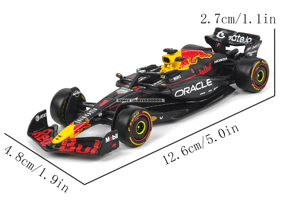 Bburago 1:43 Neue F1 2025 Red Bull Racing RB21 # 1 Verstappen # 22 Yuki Tsunoda Legierungsmodellauto Druckguss-Modellspielzeug – Detail 3