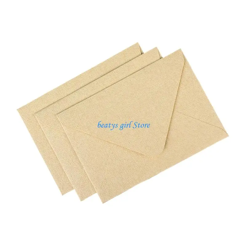 

C7AB 20Pieces Delicate A 5 Linen Texture Envelopes Kraft Papers Construction Retros Envelopes Set For Elegant Letter Writing