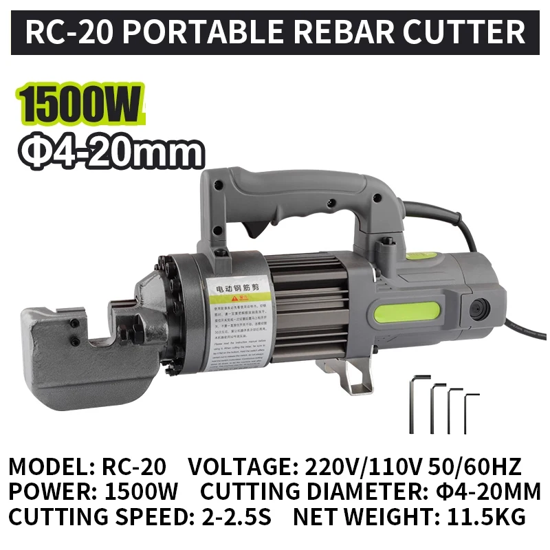 Mesin Pemotong Besi Tulang Hidrolik Efisien Portabel Genggam Bertenaga Listrik