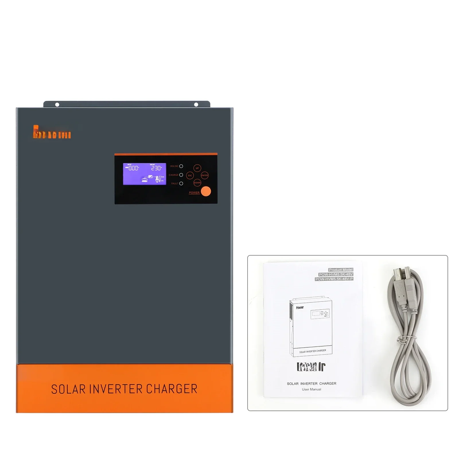 For 5.5KW 5.5KVA MPPT 80A 500VDC PV Input 220VAC 48V with/no Parallel Function 5500W 3 Phase Hybrid Solar inverter